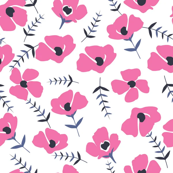 Cute Floral pattern in the small flower. Seamless vector texture. Elegant template for fashion prints. Printing with very small pink flowers. White background.