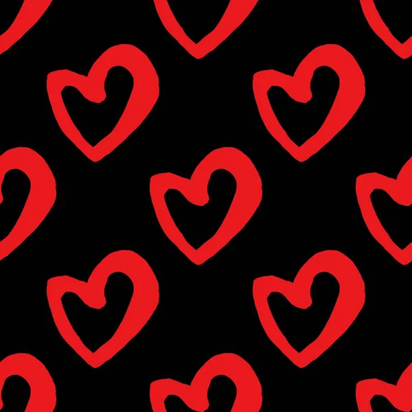 Walentynki Odręcznie Tła Wzór Serca Lutego Tła Ręcznie Rysowane Ornament — Wektor stockowy