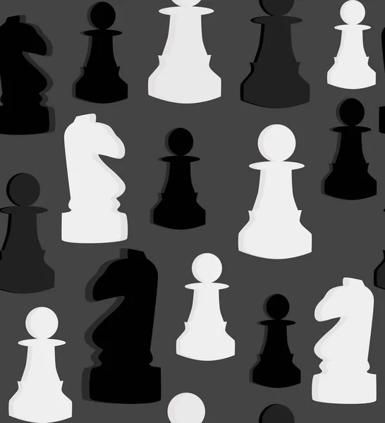 Bezešvá Vektorová Vzorek Šachy Šedém Pozadí Vektorové Ilustrace — Stockový vektor