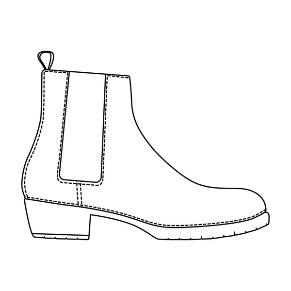 Мужчины Обувь Классические Ботинки Изолированы Мужской Сезон Иконы Обуви Технический — стоковый вектор