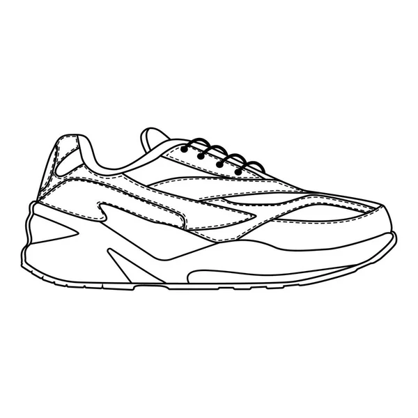 Hombres Zapatos Zapatillas Zapatillas Aisladas Hombre Hombre Temporada Zapatos Iconos — Vector de stock