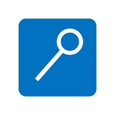 Büyüteç cam simge izole. İzole vektör illüstrasyon