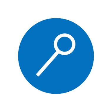 Büyüteç cam simge izole. İzole vektör illüstrasyon