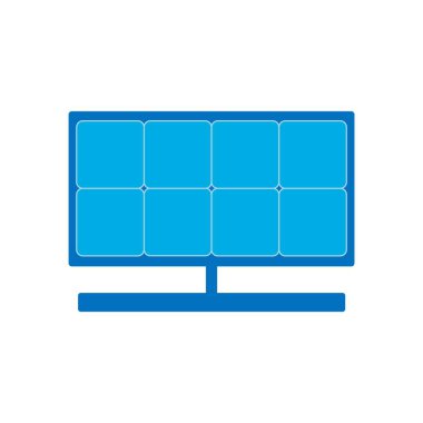 Güneş Paneli simgesi. Güneş Enerji sembolü. Yeşil enerji.