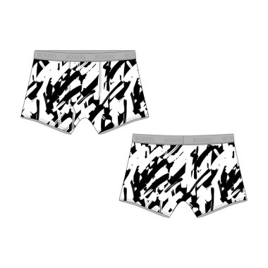 Kavram erkek Boxer şort. Erkek iç çamaşırı vektör çizim.