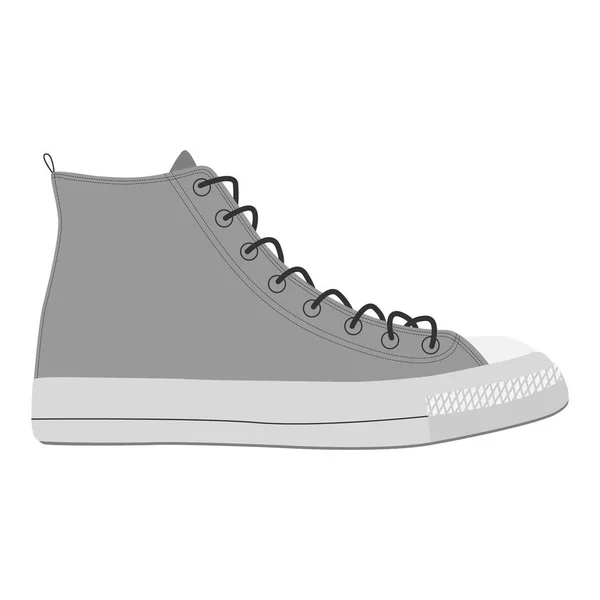 Erkekler ayakkabı yüksek üst Sneakers izole. Erkek adam Sezon Ayakkabı simgeleri. — Stok Vektör