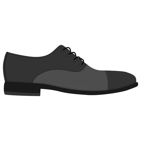 Sepatu pria terisolasi. Pria musim pria ikon sepatu . - Stok Vektor