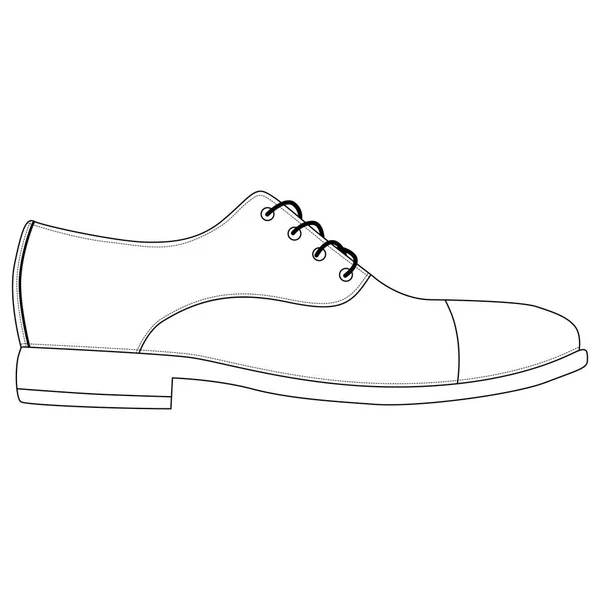 Männerschuhe isoliert. Männer Saison Schuhe Ikonen. — Stockvektor