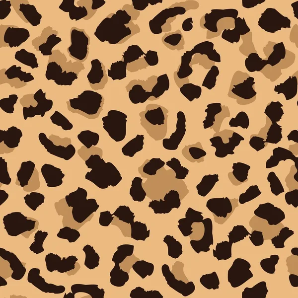 Textura padrão sem costura pele de leopardo repetir. Abstrato animal papel de parede pele. Contexto contemporâneo . — Vetor de Stock