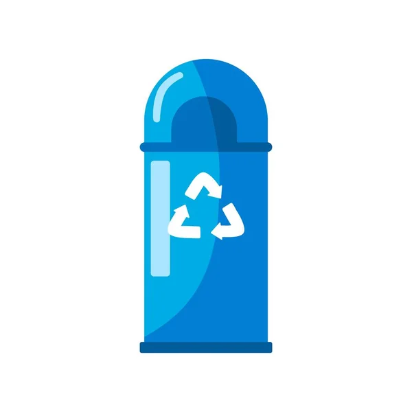 Prullenbak icoon. Pijlen recyclen Eco-symbool. Platte vector ontwerp illustratie — Stockvector
