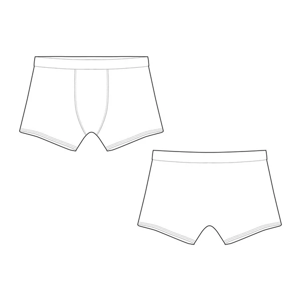 Boxer shorts isolati. Illustrazione vettoriale delle mutande da uomo . — Vettoriale Stock