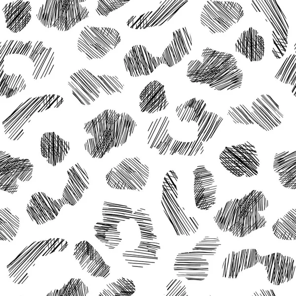 グランジヒョウの肌シームレスなパターン。抽象的な動物の毛皮の壁紙. — ストックベクタ