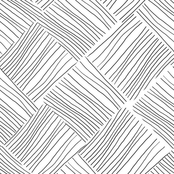 Svart och vitt sömlösa mönster handritad textur. — Stock vektor