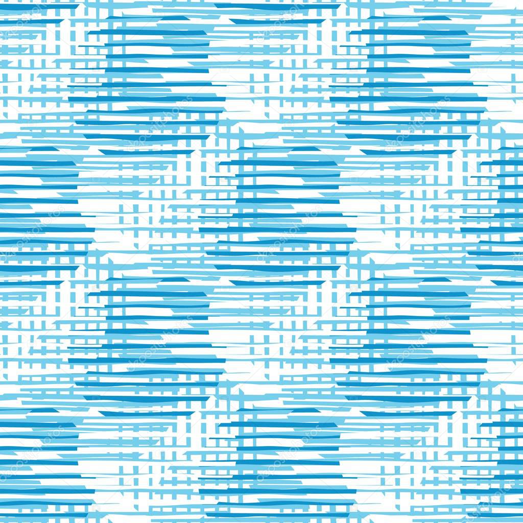 Modern chaotic pattern circle lines in blue color. Abstract circles shapes and stripes