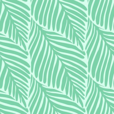 Soyut yeşil yaprak dikişsiz desen. Egzotik bitki.