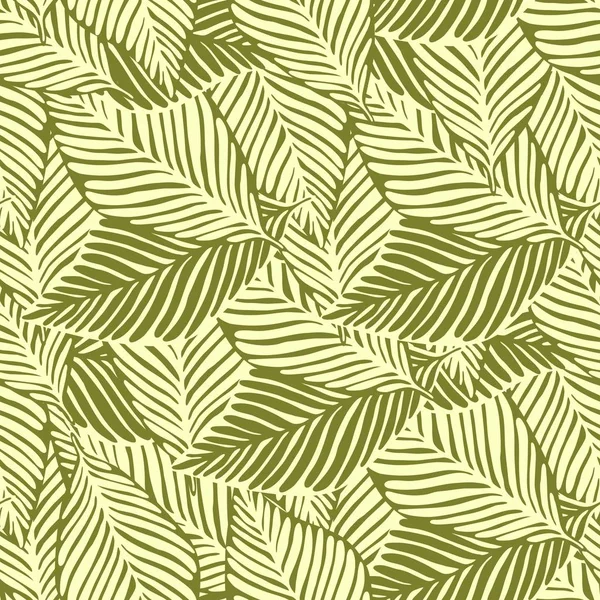 Impressão de selva de ouro abstrato. Planta exótica. Padrão tropical, folhas de palma — Vetor de Stock