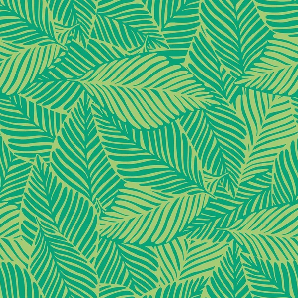 Tirage abstrait jungle verte. Plante exotique. Schéma tropical , — Image vectorielle