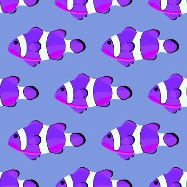 Palyaço balık dikişsiz desen. Amphiprioninae duvar kağıdı üzerinde