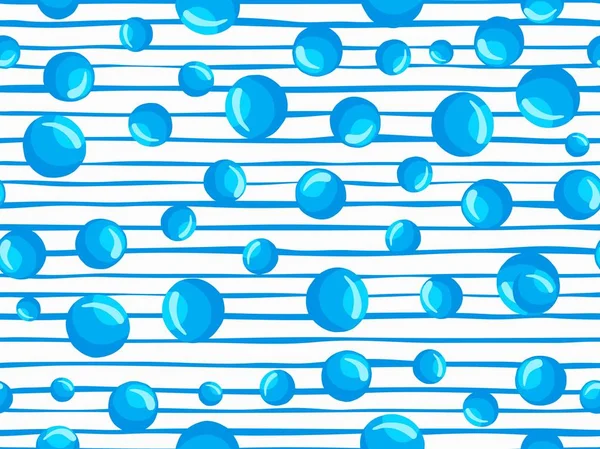 Vatten bubblor sömlösa mönster abstrakt geometrisk cirkel tapet. — Stock vektor