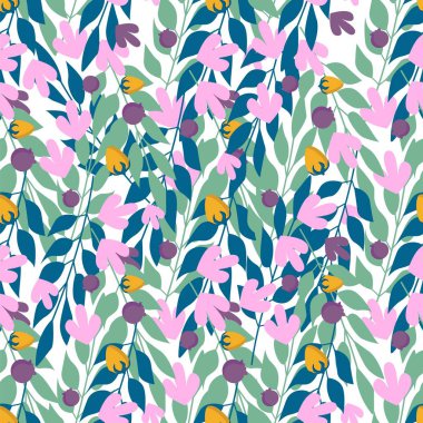 Bitkisel yaprakları dikişsiz desen , Moda, iç, sarma consept.