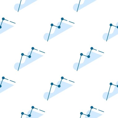 Grafik, diyagram simgesi dikişsiz desen. Finans istatistikleri