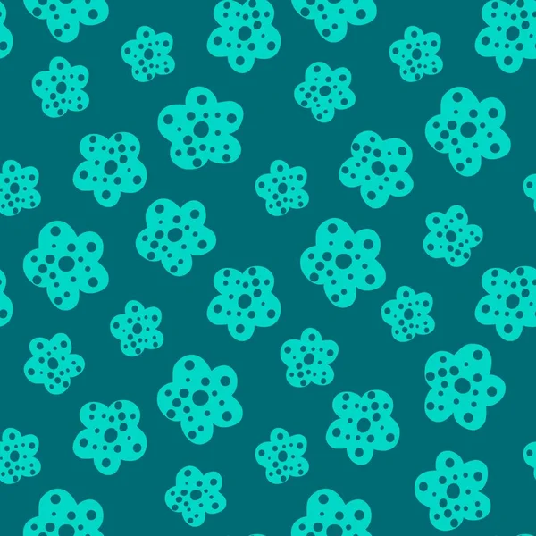 Daisy Field. Simple camomille fleurs motif sans couture . — Image vectorielle