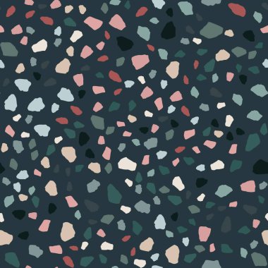 Terrazzo dikişsiz desen tasarımı. Mermer duvar kağıdı illüstrasyon