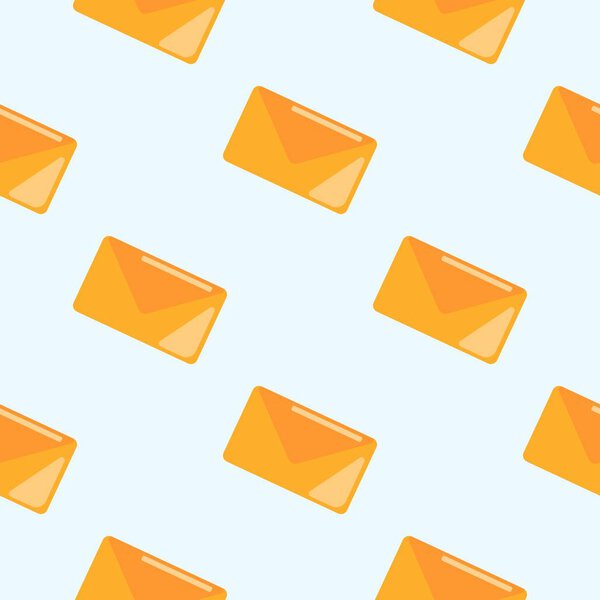 Email seamless pattern. Mail symbol wallpaper. Business backdrop