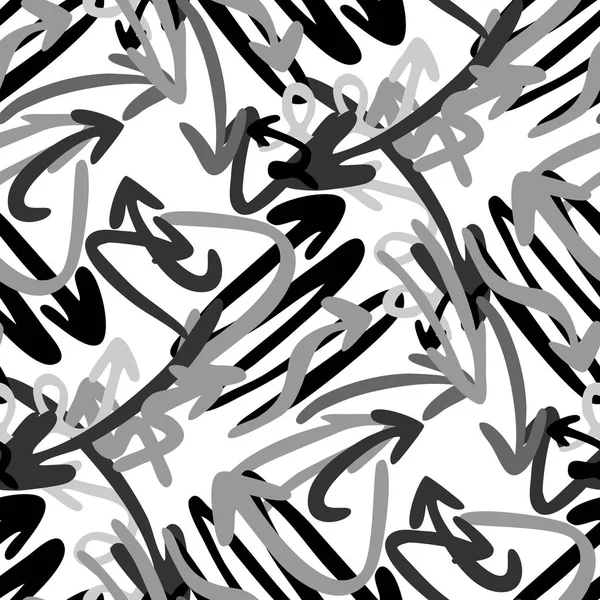 Kalligrafie moderne abstracte geometrische pijl patroon. Vector pijlen — Stockvector