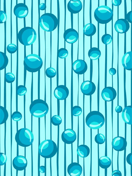 Vatten bubblor sömlösa mönster abstrakt geometrisk cirkel tapet. — Stock vektor
