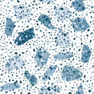 Terrazzo Dikişsiz desen tasarımı. Modern mermer kolaj.