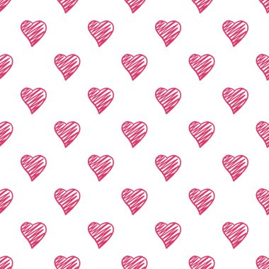 Kalpler kusursuz desen. Sevgililer Günü fon. 14 Şubat arka plan.