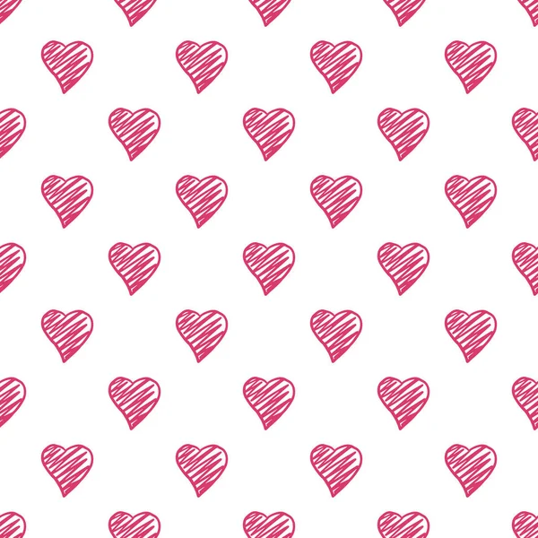 Corazones patrón sin costuras. Fondo del Día de San Valentín. 14 febrero antecedentes . — Vector de stock