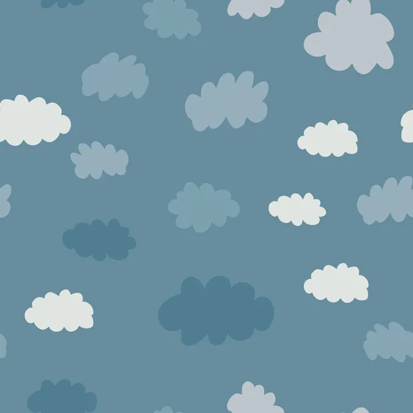 Bulutlar Dikişsiz desen. Hava arka plan tasarım illüstrasyon — Stok Vektör