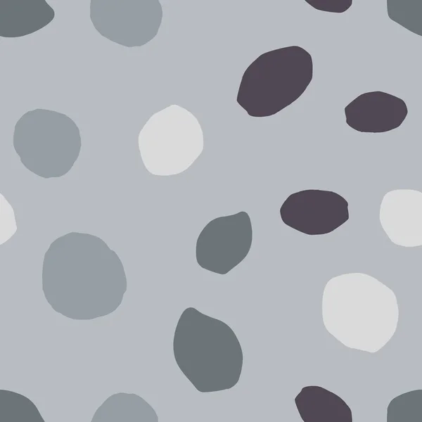 Pebble seamless pattern. Random stones wallpaper illustration — Stock Vector