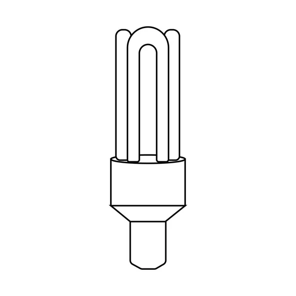 Esquema de lámpara halógena. Icono de bombilla ecológica . — Archivo Imágenes Vectoriales