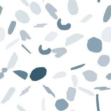 Soyut kaotik şekiller ve elemanlar Dikişsiz desen.