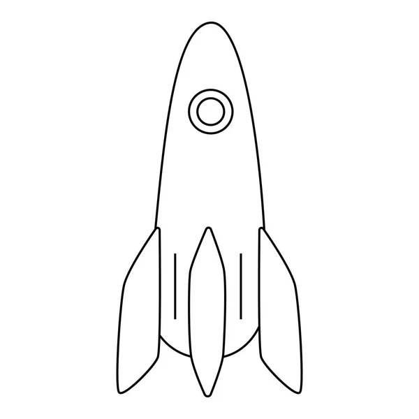 Outline rocket icon. Spacecraft symbol. Spaceship button. — Stock Vector
