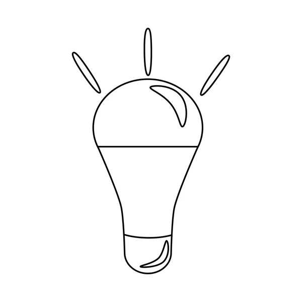 Simple icône de l'ampoule. Énergie et symbole d'idée. Logo icône lampe . — Image vectorielle