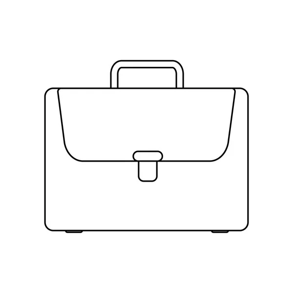 Outline briefcase icon.School bag button. Office case symbol. — Stock Vector