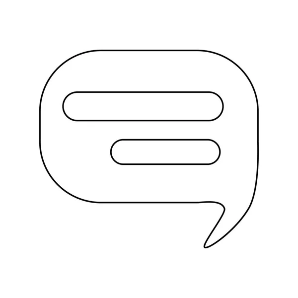 Pictogram voor tekstballon met Contour. Chat symbool illustratie — Stockvector