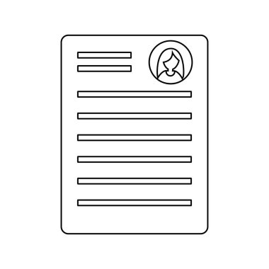 Anahat Özeti simgesi. Basit stil illüstrasyon izole