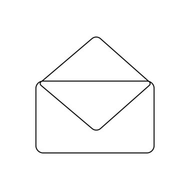 Anahat e-posta simgesi. E-posta sembolü basit çizim