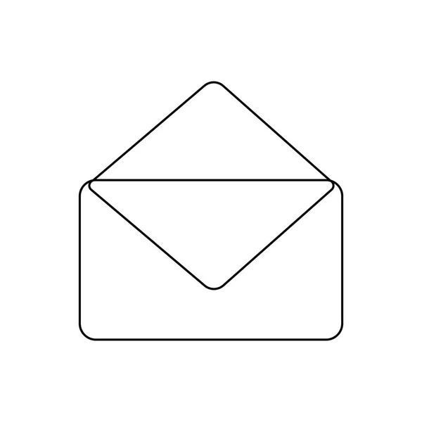 Esquema del icono de correo electrónico. E-mail símbolo ilustración simple — Vector de stock