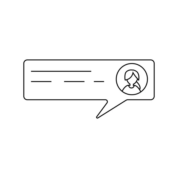Pictogram voor Contour spraak. Dialoog, chatten, communicatie. Chat-symbool. — Stockvector