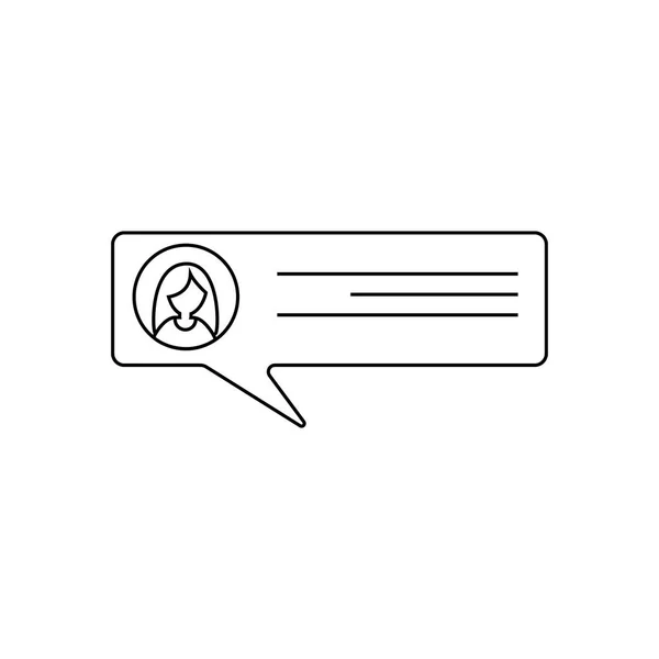 Pictogram voor Contour spraak. Chat-symbool. Dialoog, chatten, communicatie. — Stockvector