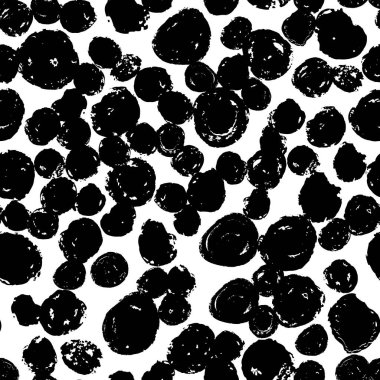 Grunge mürekkep daireler. Elle çizilmiş boya fırçası sorunsuz