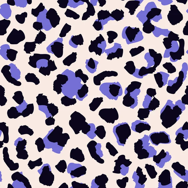 Abstracte Leopard huid naadloze patroon ontwerp, illustratie op roze achtergrond. — Stockvector