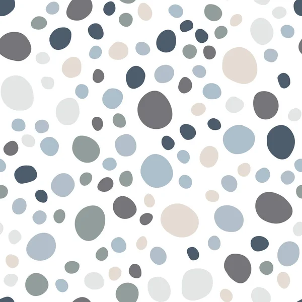 Abstract pebble seamless pattern on white background. — Stock Vector