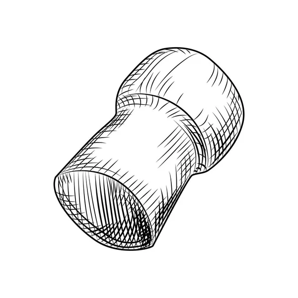Пробка из бутылки шампанского. Пробки изолированы на белом фоне . — стоковый вектор
